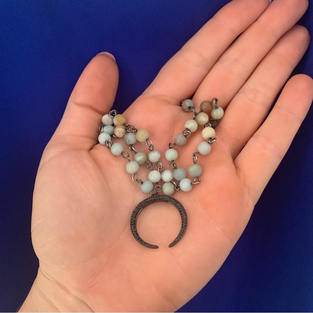 Bull Ring Beaded Necklace
